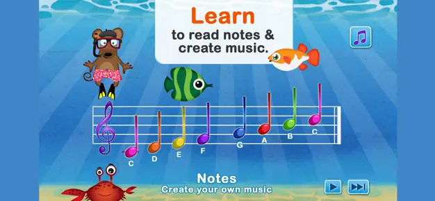 鱼环游彩色编码表音乐栏,并用MusicalMeac综合最佳编程应用